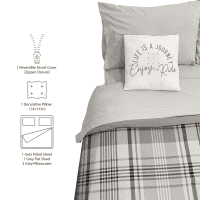 Bed in a Bag – GREY PLAID